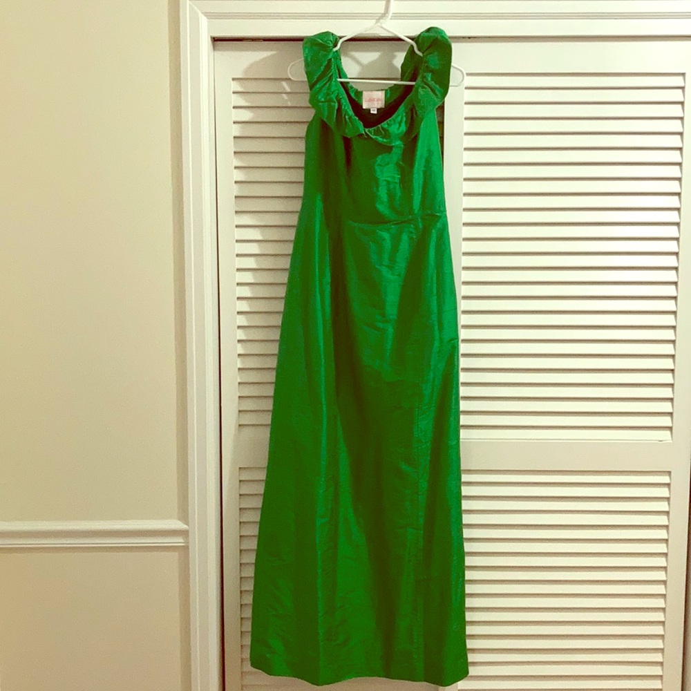 Lula Kate bridesmaid dress ruffle neck